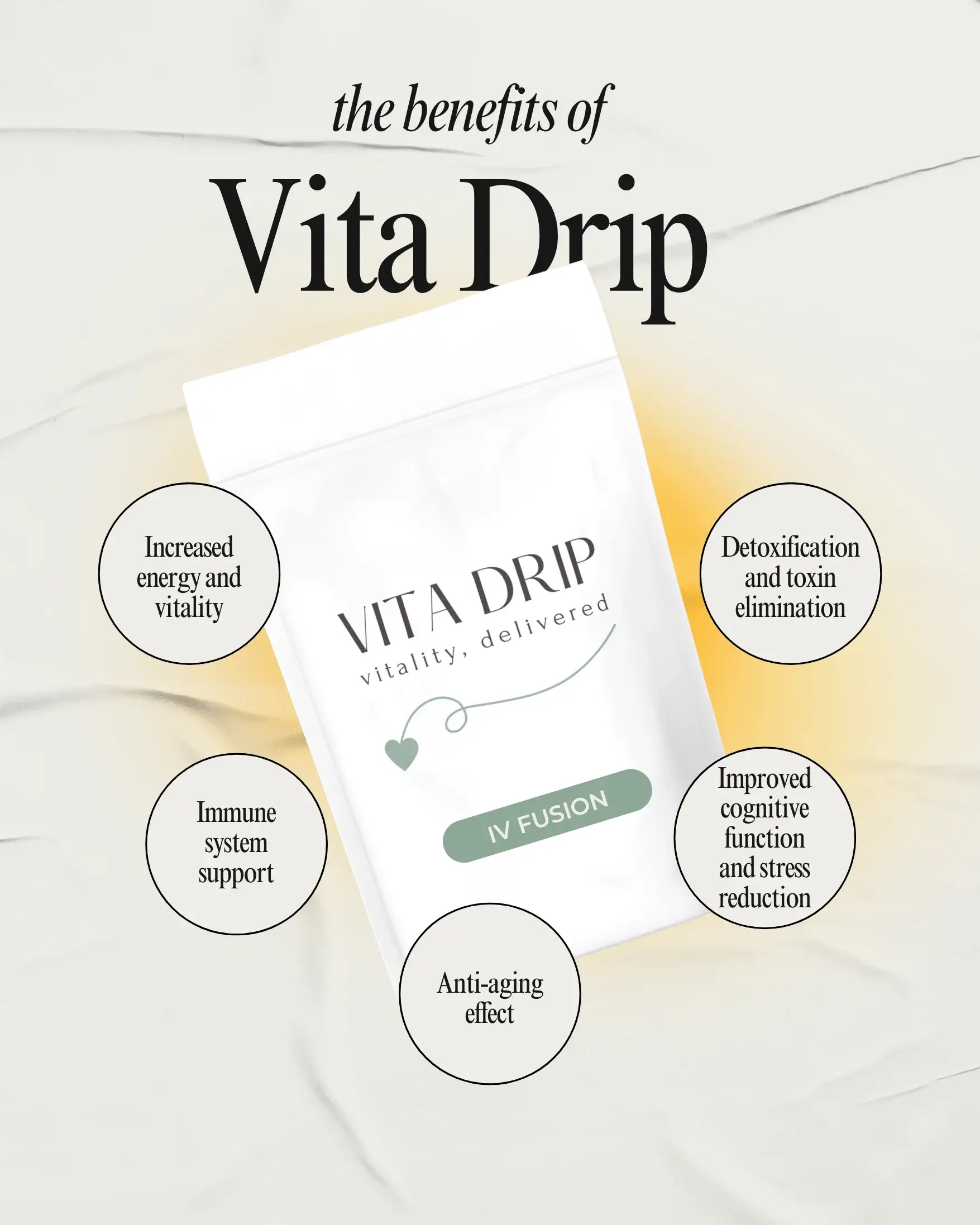 The benefits of Vita Drip - Increased energy and vitality